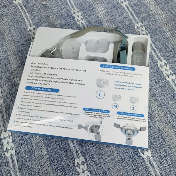 FancyBant Premium Oxygen Mask & Tubing Kit - Ultra-Soft Silicone Comfort System with Humidifier for Adult Home Wellness