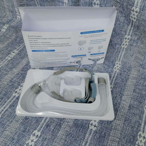 FancyBant Premium Oxygen Mask & Tubing Kit - Ultra-Soft Silicone Comfort System with Humidifier for Adult Home Wellness