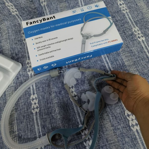 FancyBant Premium Oxygen Mask & Tubing Kit - Ultra-Soft Silicone Comfort System with Humidifier for Adult Home Wellness