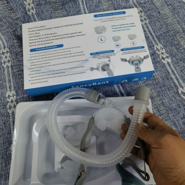 FancyBant Premium Oxygen Mask & Tubing Kit - Ultra-Soft Silicone Comfort System with Humidifier for Adult Home Wellness