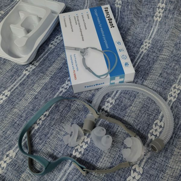 FancyBant Premium Oxygen Mask & Tubing Kit - Ultra-Soft Silicone Comfort System with Humidifier for Adult Home Wellness