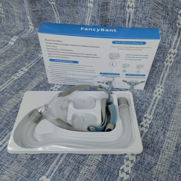 FancyBant Premium Oxygen Mask & Tubing Kit - Ultra-Soft Silicone Comfort System with Humidifier for Adult Home Wellness